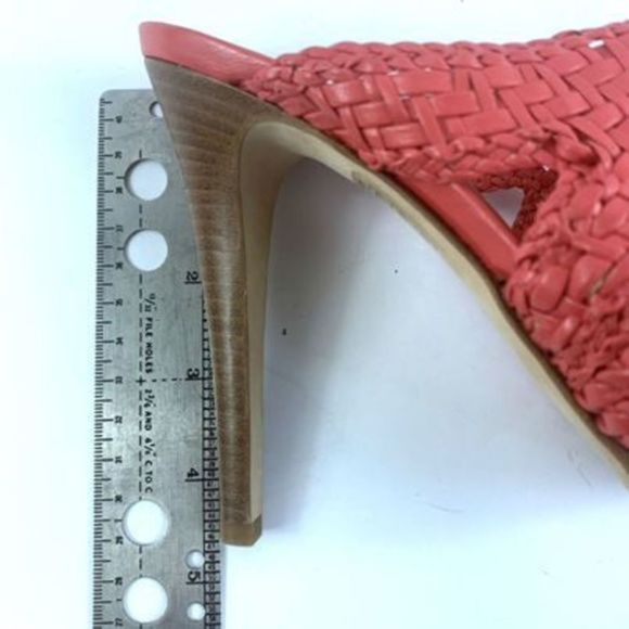 FENDI NWB Women’s 38.5 US 8 Red/Cream Leather Open Toe/back SlipOn Slide Sandal - Picture 12 of 13